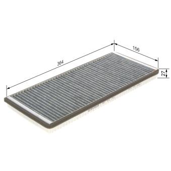 Filtre, air de l'habitacle BOSCH 1 987 432 343