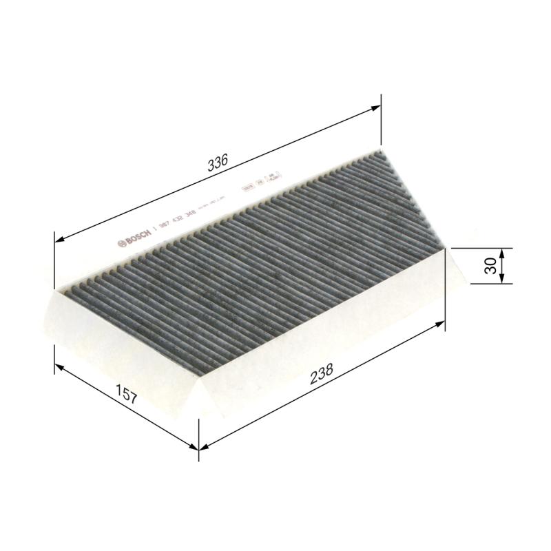 Filtre, air de l'habitacle BOSCH 1 987 432 348 - Visuel 1