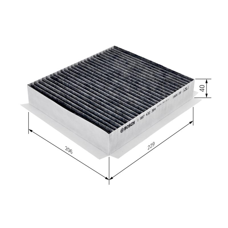 Filtre, air de l'habitacle BOSCH 1 987 432 364 - Visuel 1