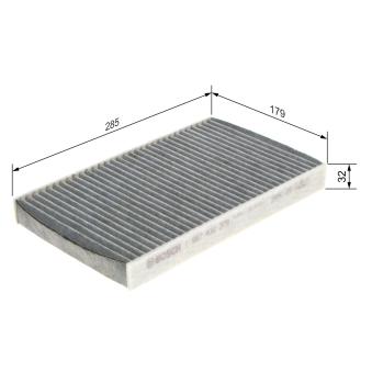 Filtre, air de l'habitacle BOSCH [1 987 432 379]