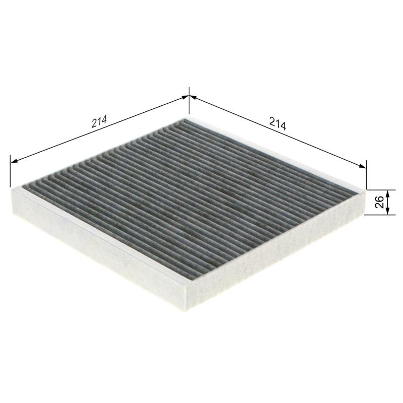 Filtre, air de l'habitacle BOSCH 1 987 432 499 - Visuel 1