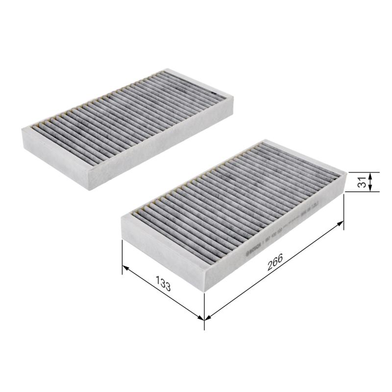 Filtre, air de l'habitacle BOSCH 1 987 432 500 - Visuel 1