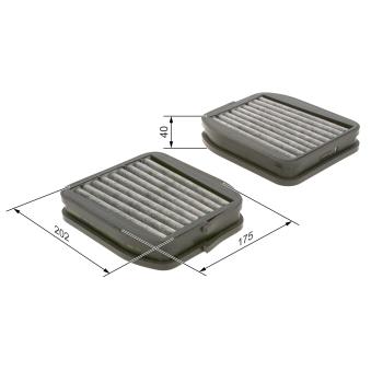 Filtre, air de l'habitacle BOSCH [1 987 432 512]