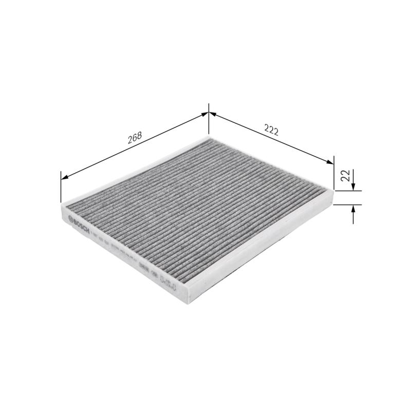 Filtre, air de l'habitacle BOSCH 1 987 432 537 - Visuel 1