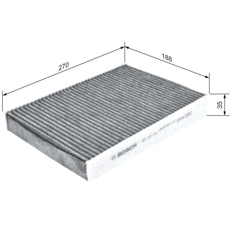 Filtre, air de l'habitacle BOSCH 1 987 432 549 - Visuel 1