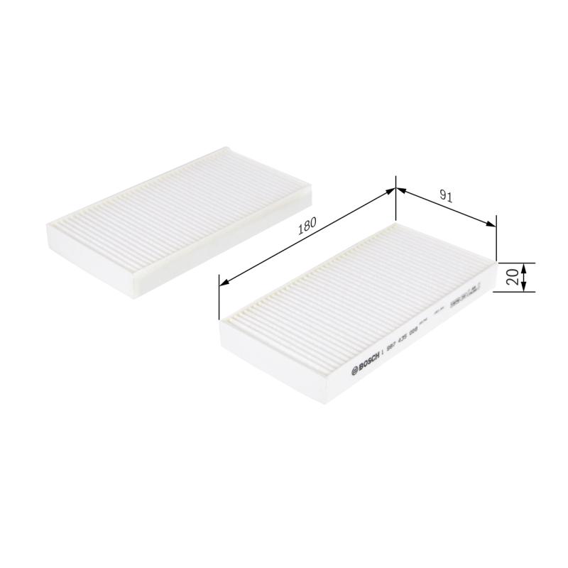 Filtre, air de l'habitacle BOSCH 1 987 435 008 - Visuel 1