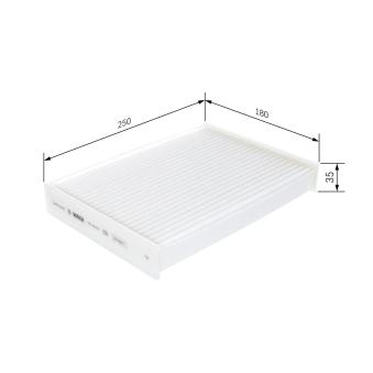 Filtre, air de l'habitacle BOSCH [1 987 435 010]