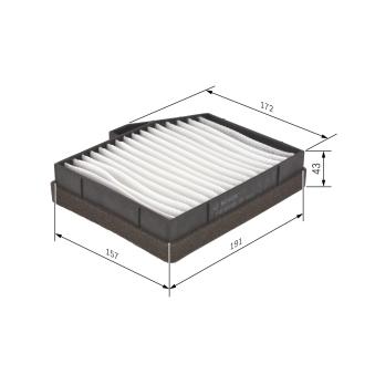 Filtre, air de l'habitacle BOSCH 1 987 435 020