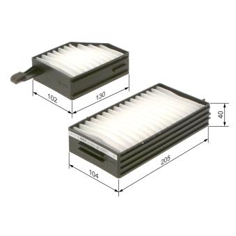 Filtre, air de l'habitacle BOSCH OEM 72880AE090