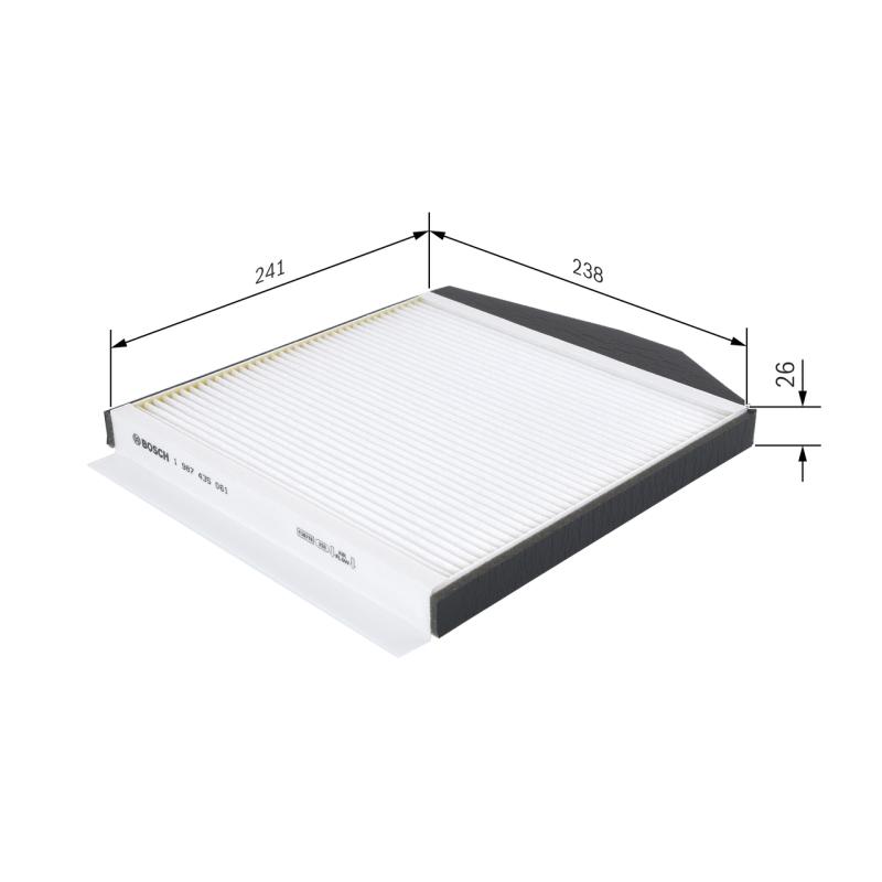 Filtre, air de l'habitacle BOSCH 1 987 435 061 - Visuel 1