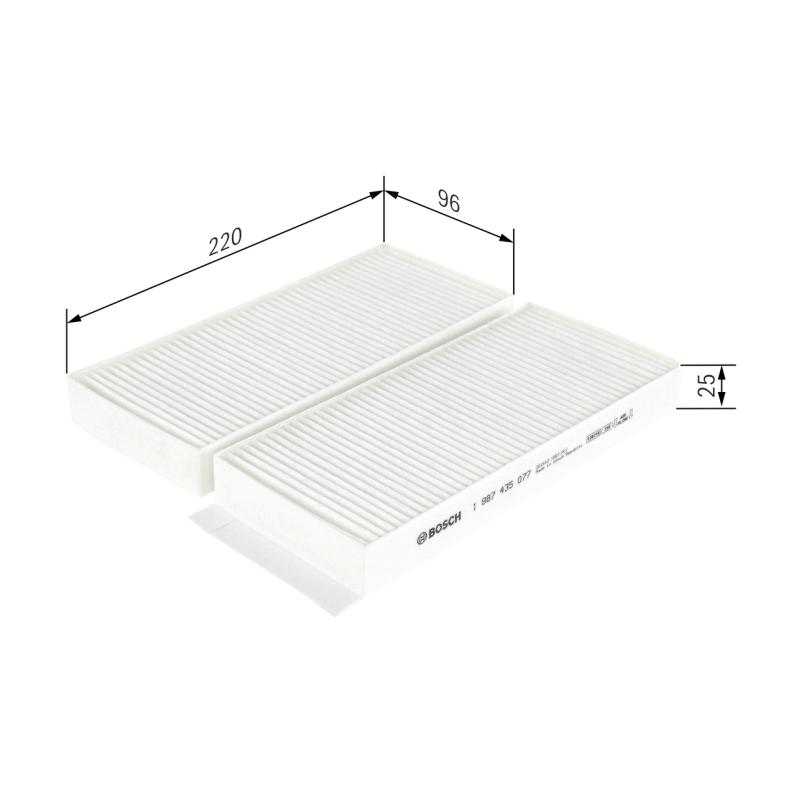 Filtre, air de l'habitacle BOSCH 1 987 435 077 - Visuel 1