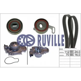 RUVILLE 57406711 - Pompe à eau + kit de courroie de distribution