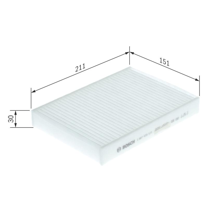 Filtre, air de l'habitacle BOSCH 1 987 435 121 - Visuel 1