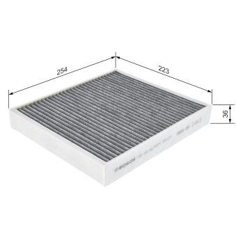 Filtre, air de l'habitacle BOSCH 1 987 435 502 pour AUDI A1 1.6 TDI - 90cv