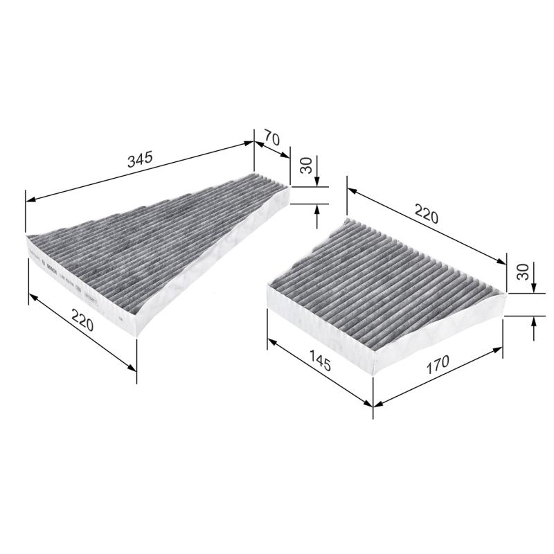 Filtre, air de l'habitacle BOSCH 1 987 435 506 - Visuel 1