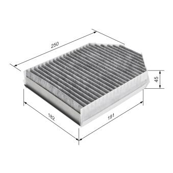 Filtre, air de l'habitacle BOSCH 1 987 435 509