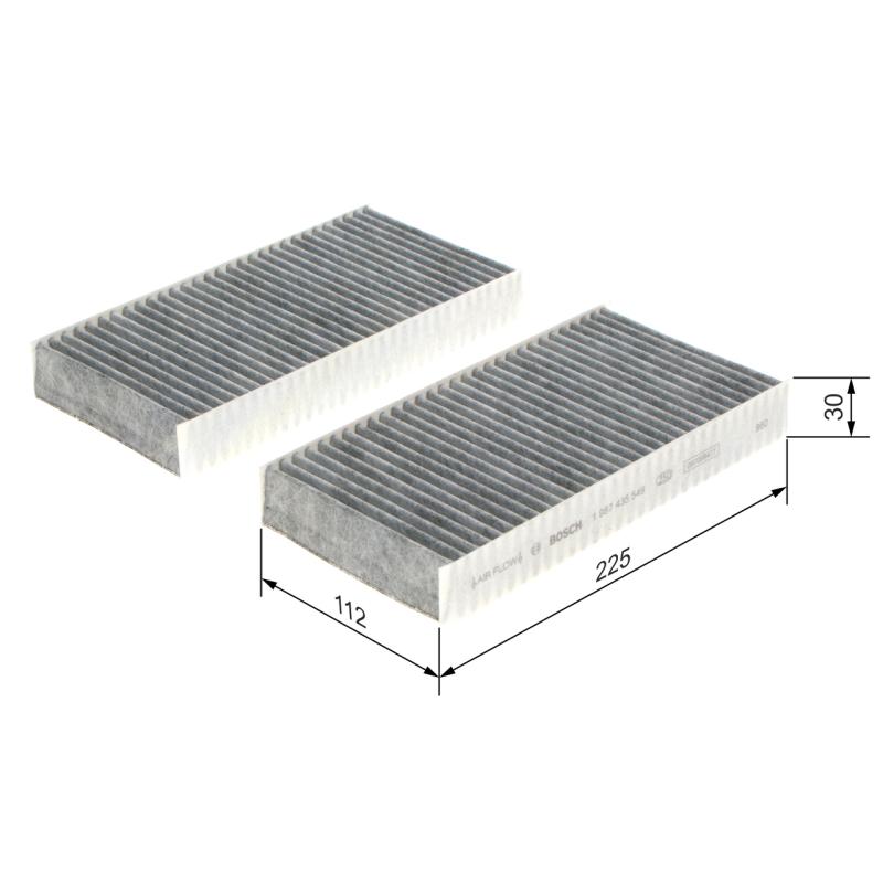 Filtre, air de l'habitacle BOSCH 1 987 435 549 - Visuel 1