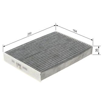 Filtre, air de l'habitacle BOSCH [1 987 435 556]