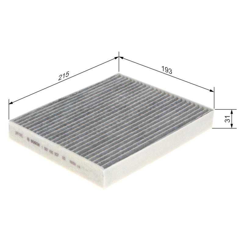 Filtre, air de l'habitacle BOSCH 1 987 435 557 - Visuel 1