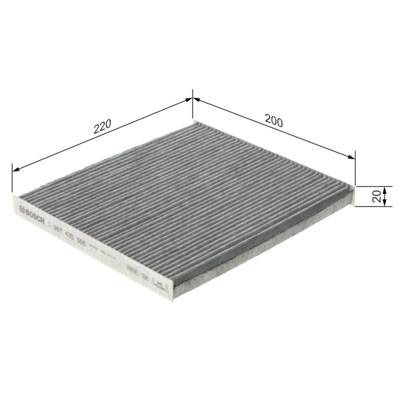 Filtre, air de l'habitacle BOSCH 1 987 435 566 - Visuel 1
