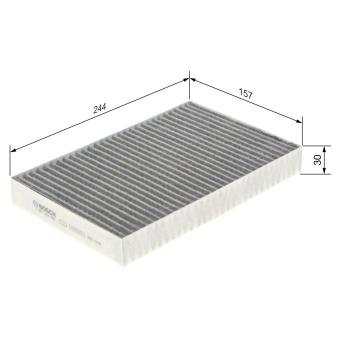 Filtre, air de l'habitacle BOSCH 1 987 435 569 pour TESLA MODEL S 60 - 320cv