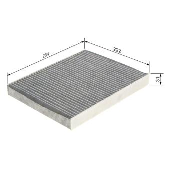 Filtre, air de l'habitacle BOSCH [1 987 435 596]