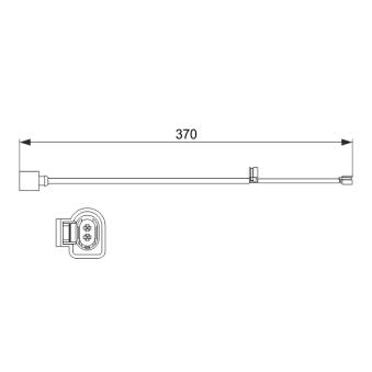 Contact d'avertissement, usure des plaquettes de frein BOSCH 1 987 473 534