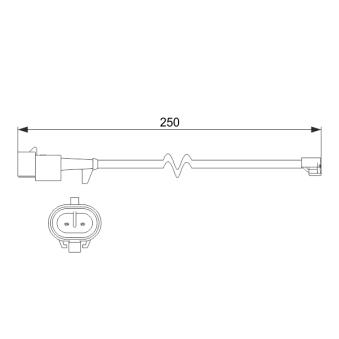 Contact d'avertissement, usure des plaquettes de frein BOSCH OEM 42559616