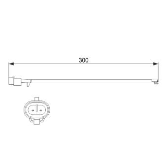 Contact d'avertissement, usure des plaquettes de frein BOSCH OEM 42559616