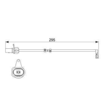 Contact d'avertissement, usure des plaquettes de frein BOSCH OEM 4H0615121E