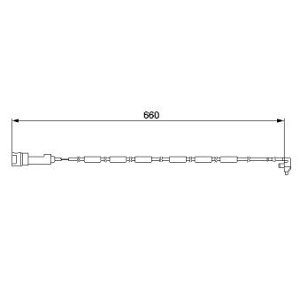 Contact d'avertissement, usure des plaquettes de frein BOSCH OEM 1238349