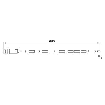Contact d'avertissement, usure des plaquettes de frein BOSCH 1 987 474 974
