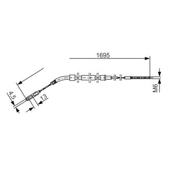 Tirette à câble, frein de stationnement BOSCH 1 987 477 004