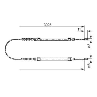 Tirette à câble, frein de stationnement BOSCH OEM 4745G3