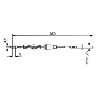 Tirette à câble, frein de stationnement BOSCH 1 987 477 133