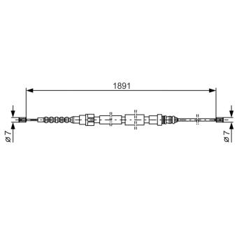 Tirette à câble, frein de stationnement BOSCH OEM 6025105918