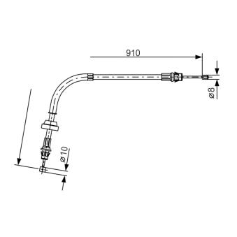 Tirette à câble, frein de stationnement BOSCH OEM YC152853AE Tirette à câble, frein de stationnement BOSCH OEM YC152853AE