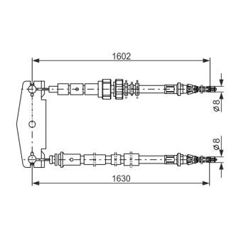 Tirette à câble, frein de stationnement BOSCH OEM 1664643