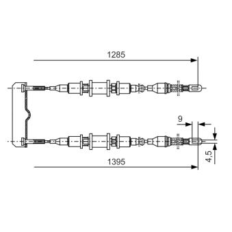 Tirette à câble, frein de stationnement BOSCH OEM 522580