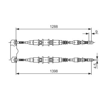 Tirette à câble, frein de stationnement BOSCH 1 987 477 258