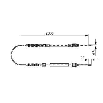 Tirette à câble, frein de stationnement BOSCH OEM 1330058080