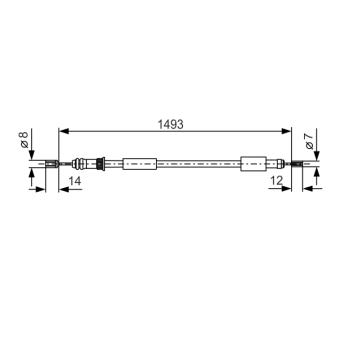 Tirette à câble, frein de stationnement BOSCH OEM 474570