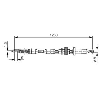 Tirette à câble, frein de stationnement BOSCH 1 987 477 308