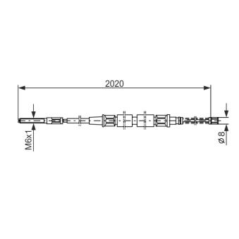 Tirette à câble, frein de stationnement BOSCH OEM 179609721