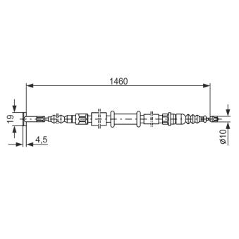 Tirette à câble, frein de stationnement BOSCH 1 987 477 375