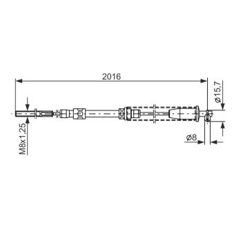 Tirette à câble, frein de stationnement BOSCH 1 987 477 377