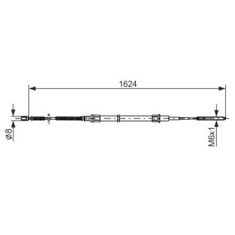 Tirette à câble, frein de stationnement BOSCH 1 987 477 407