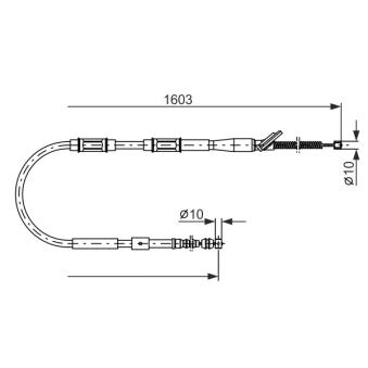 Tirette à câble, frein de stationnement BOSCH OEM 94852993