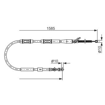 Tirette à câble, frein de stationnement BOSCH OEM 4643002040