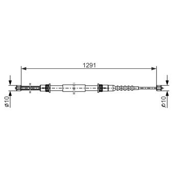 Tirette à câble, frein de stationnement BOSCH OEM 7700732030